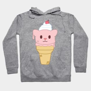 strawberry ice cream cat Hoodie